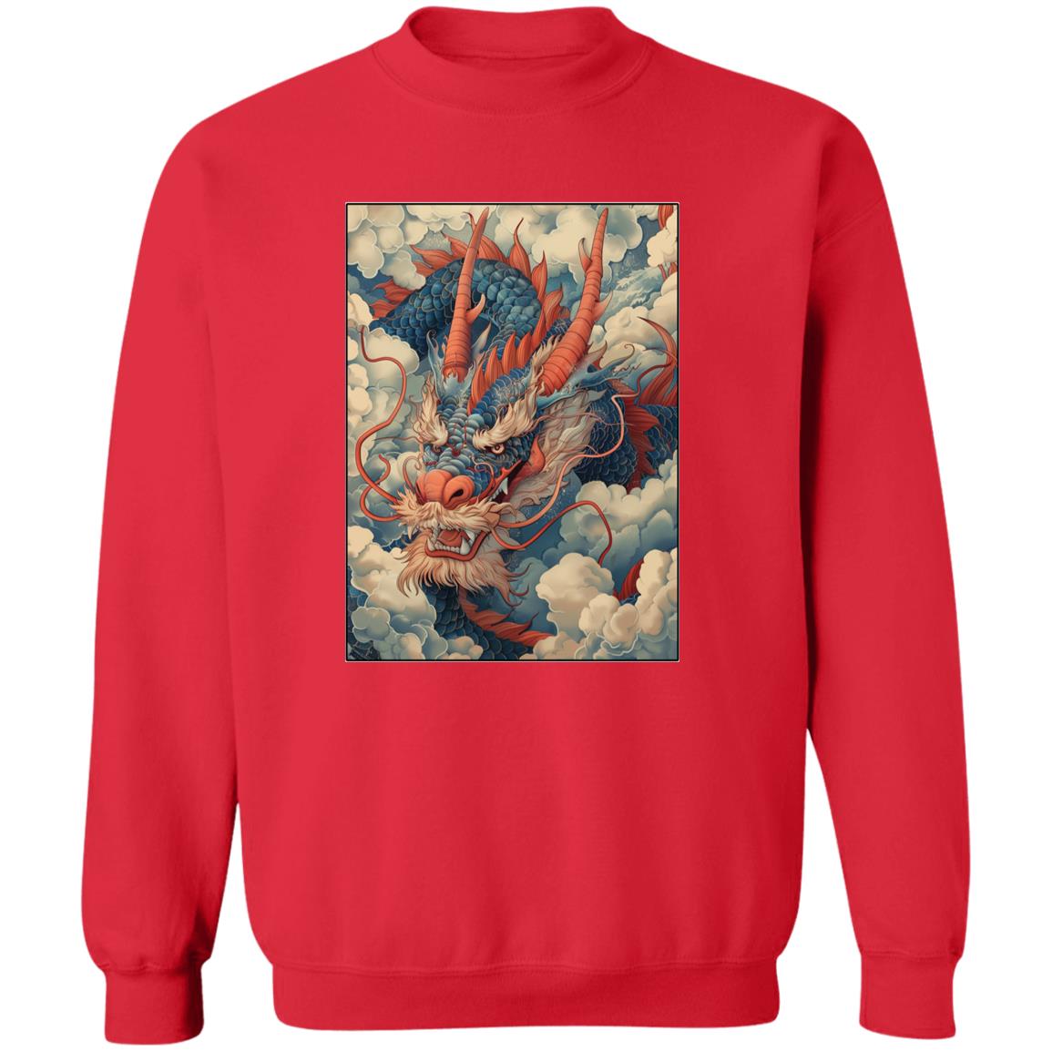 Pullover Sweatshirt Chinese Dragon