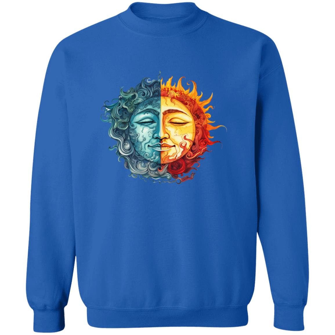 Pullover Sweatshirt Sun & Moon Ying Yang