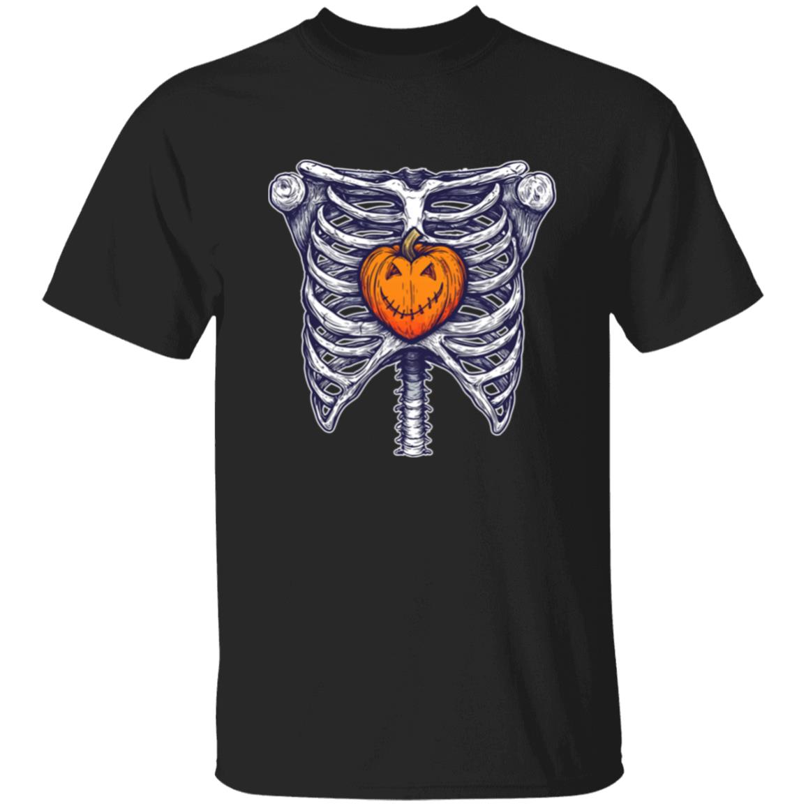 Oversized T-Shirt Pumpkin Heart Rib Cage