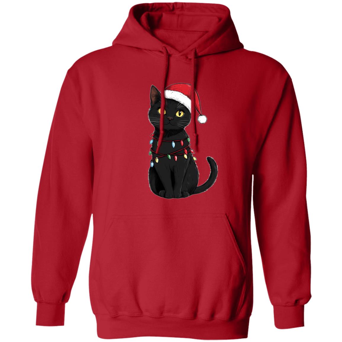 Pullover Hoodie Festive Cat