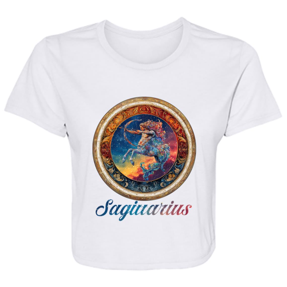 Flowy Cropped Tee Zodiac Sagittarius