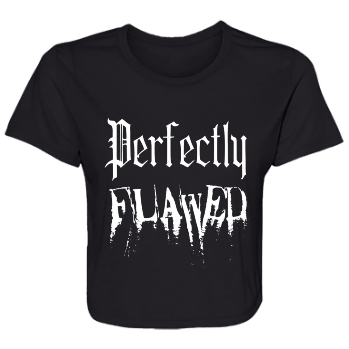 Flowy Cropped Tee Perfectly Flawed (White)