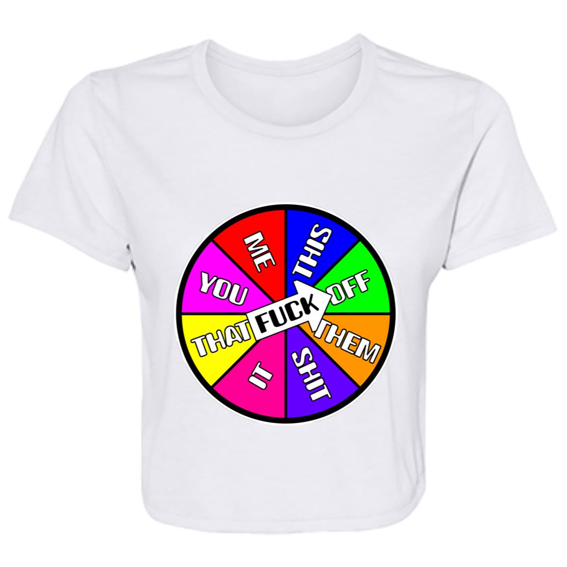 Flowy Cropped Tee Fuck Spinner