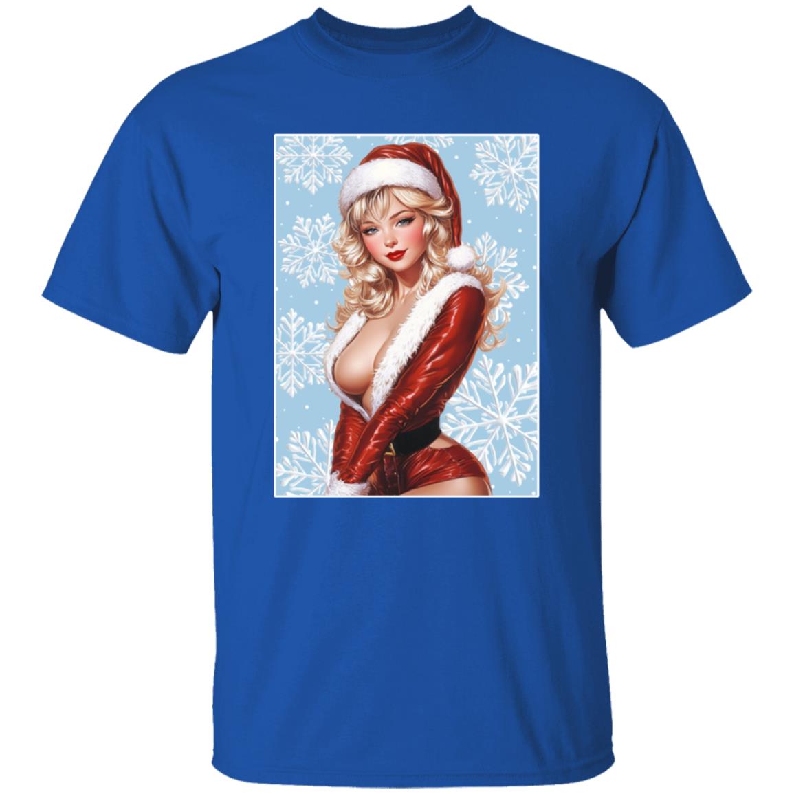 Oversized T-Shirt Santa Pin Up Lady