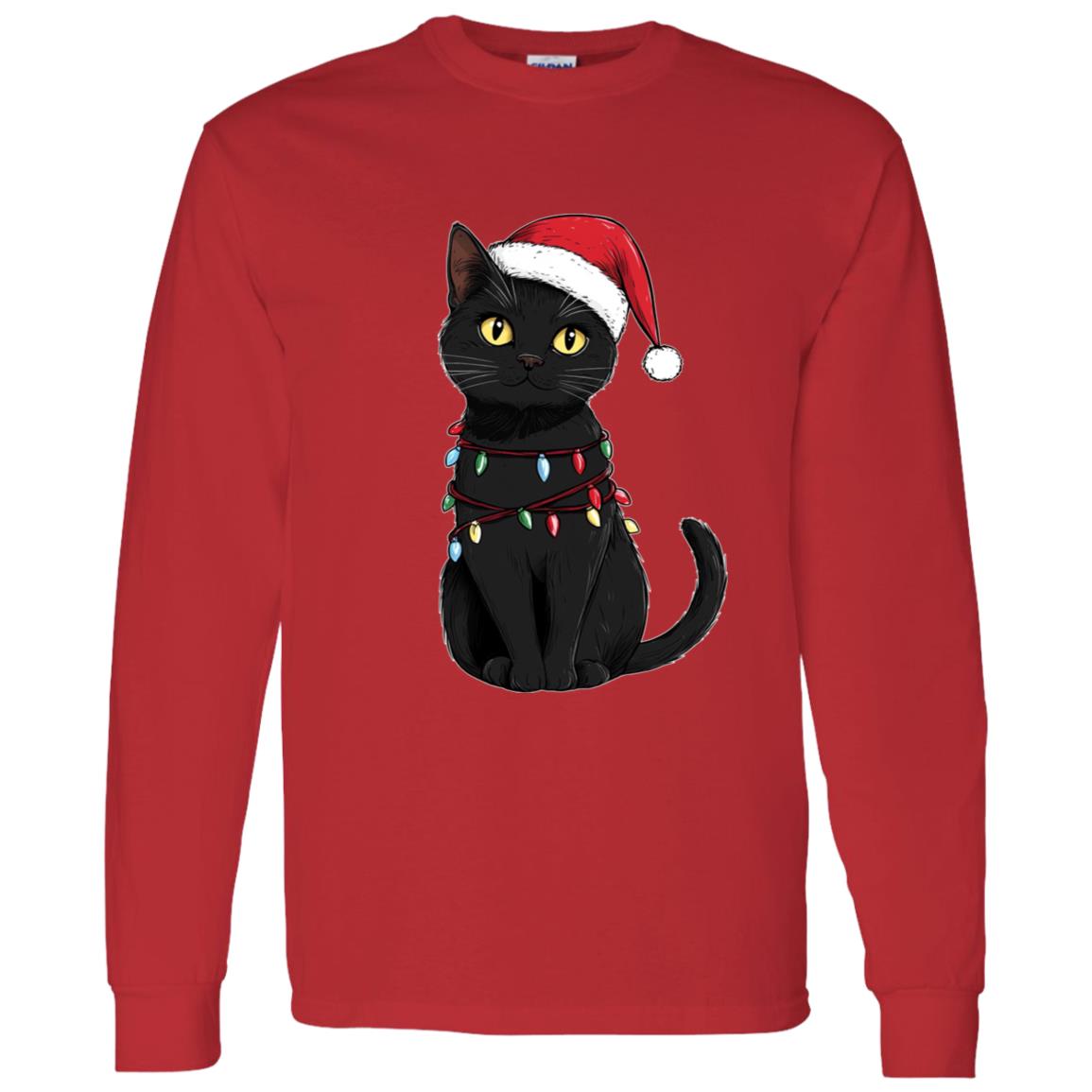 LS T-Shirt Festive Cat