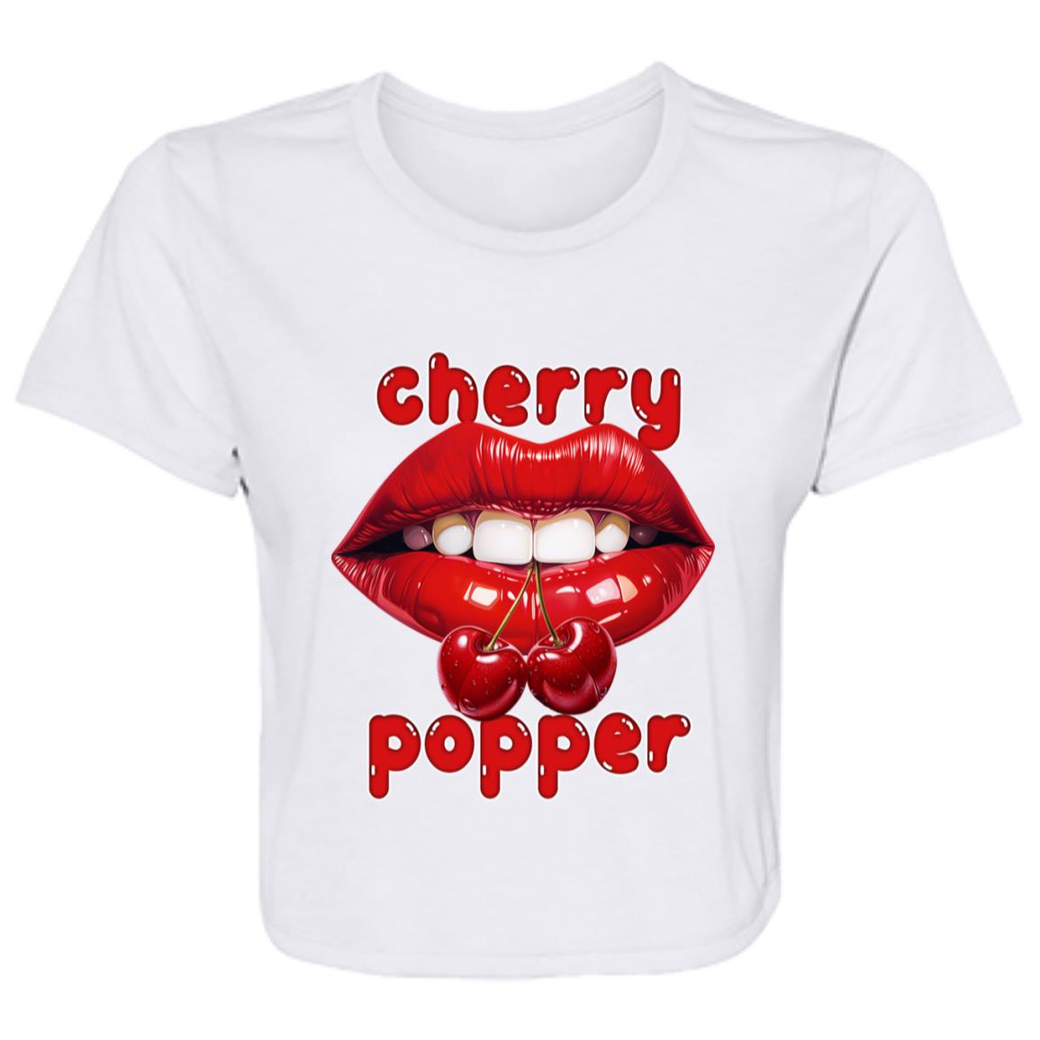 Flowy Cropped Tee Cherry Popper
