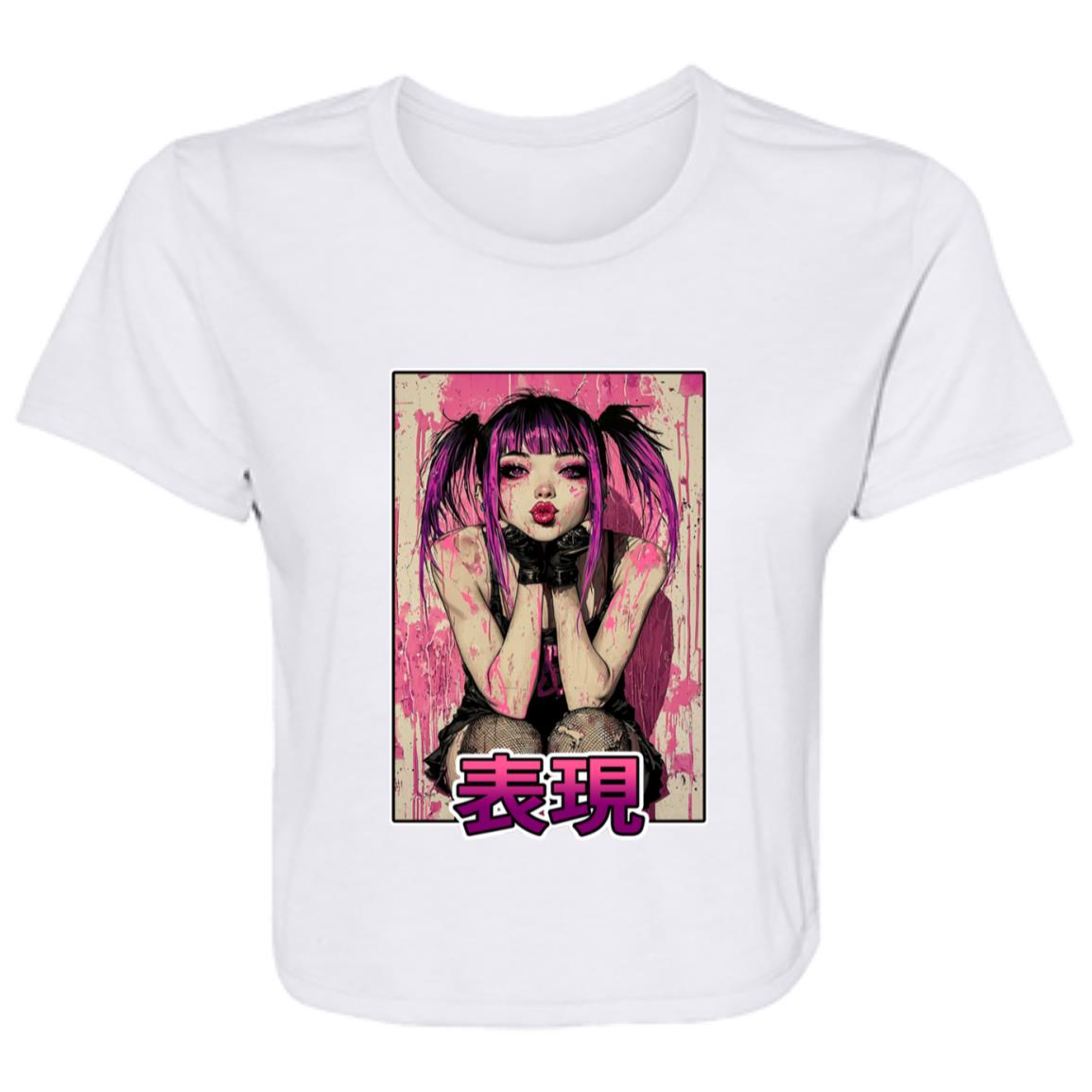 Flowy Cropped Tee Expression