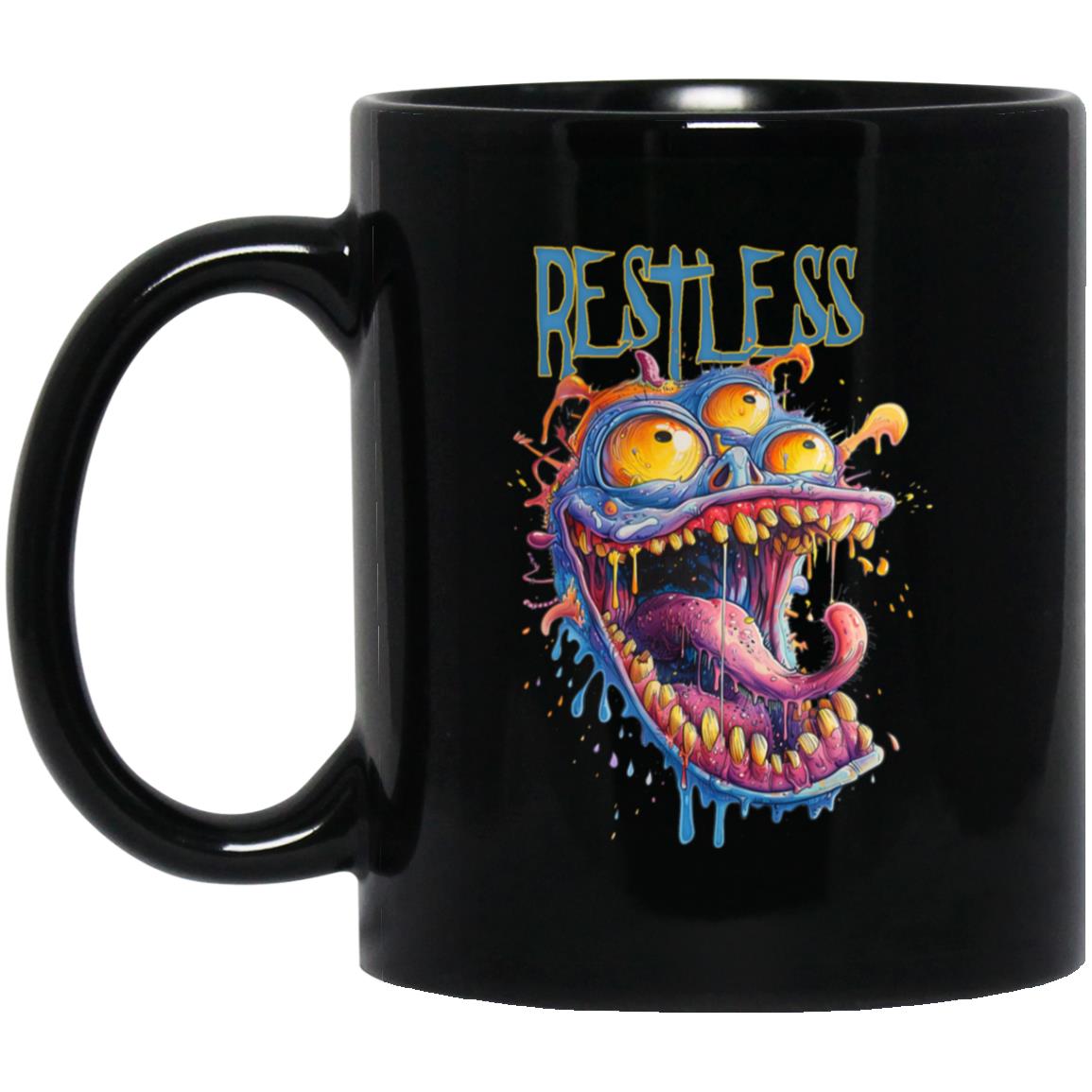 11oz Black Mug Restless