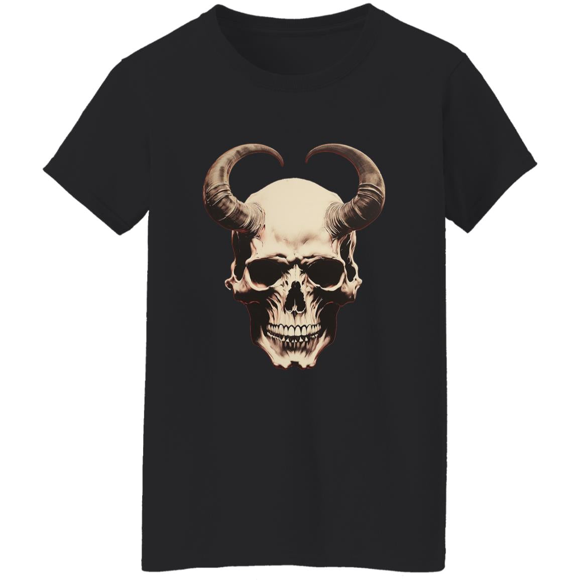 Oversized T-Shirt Horned Skull