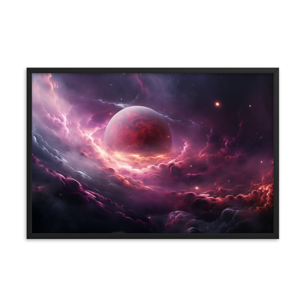 Framed Poster Nebula Cloud Planet