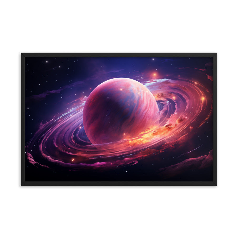 Framed Poster Ringed Planet
