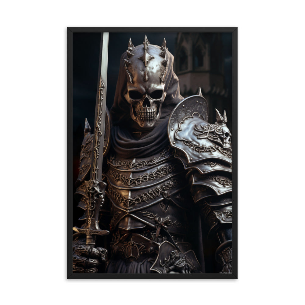 Framed Poster Skull Armor Knight