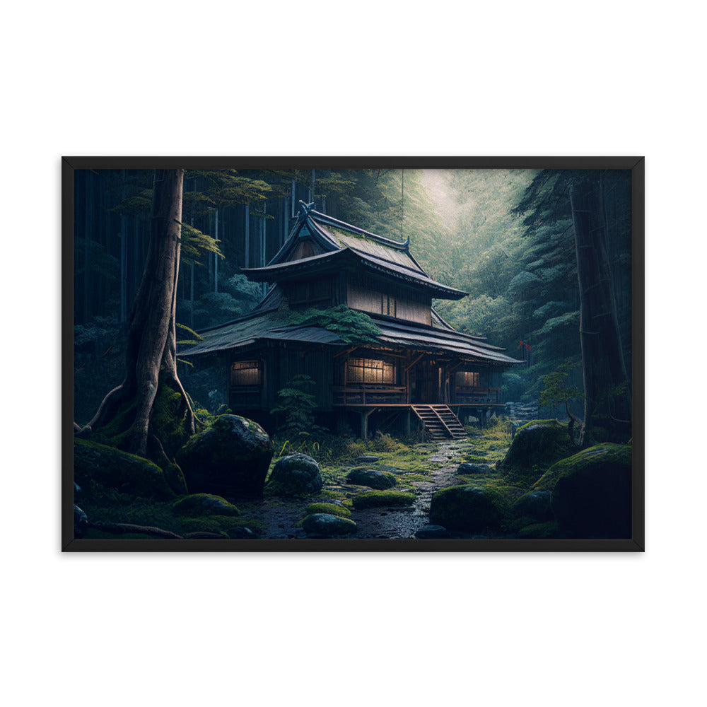 Framed Poster Desolate Japanese Hut