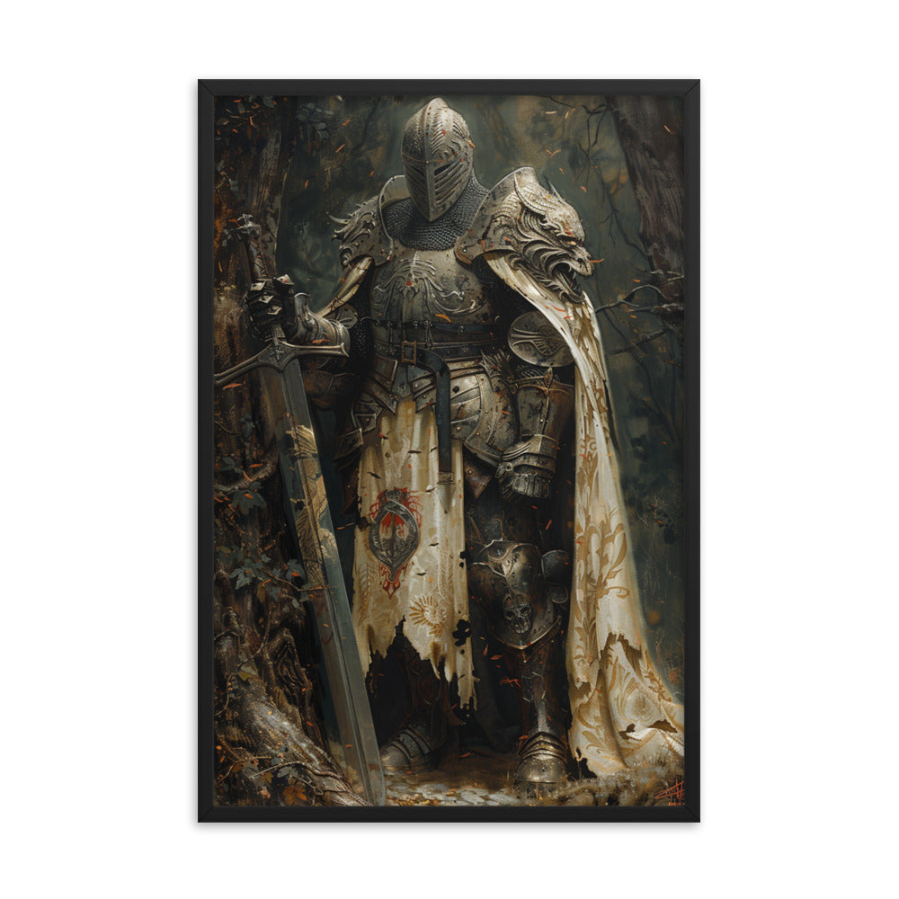 Framed Poster Knight Portrait