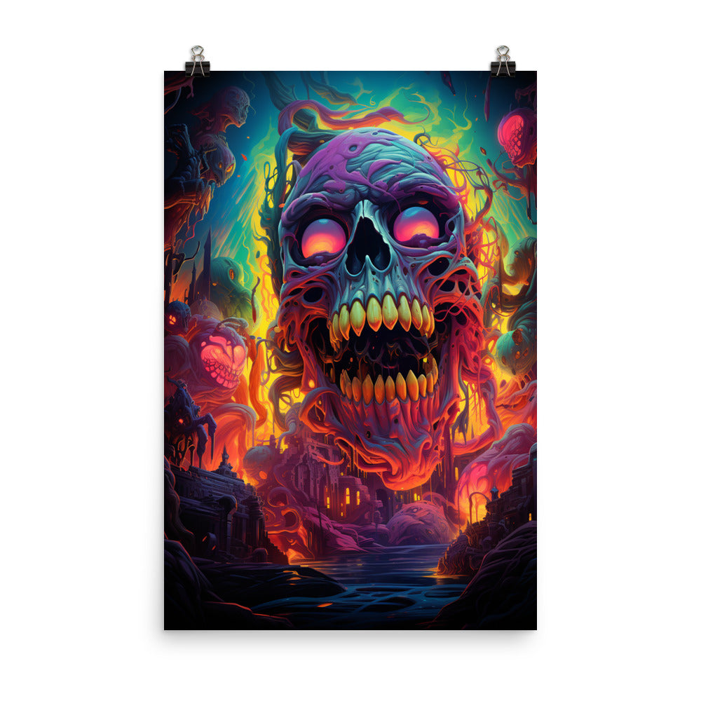 Poster Psychedelic Skull