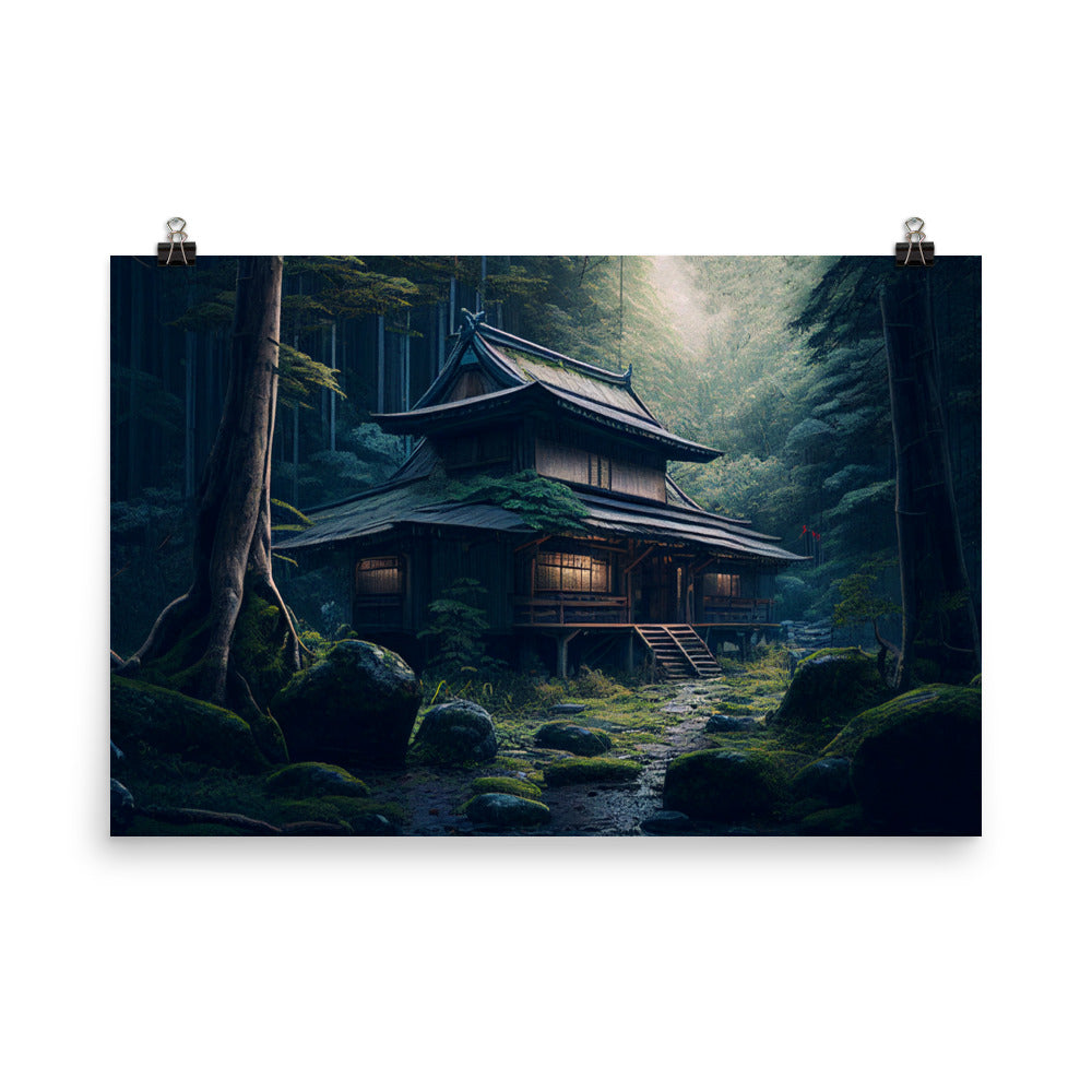 Poster Desolate Japanese Hut