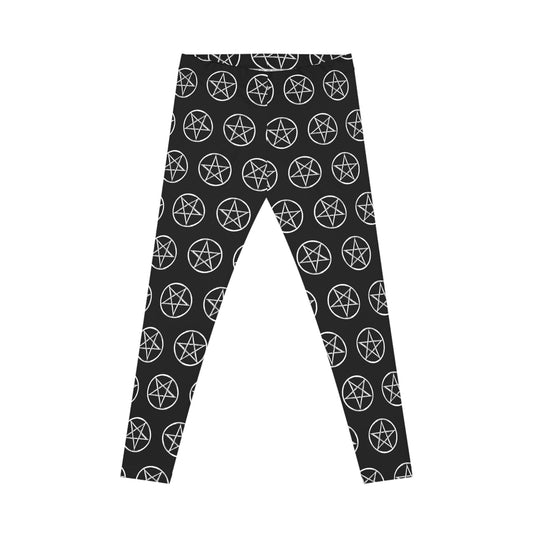 All-Over Print Leggings Pentagram Black