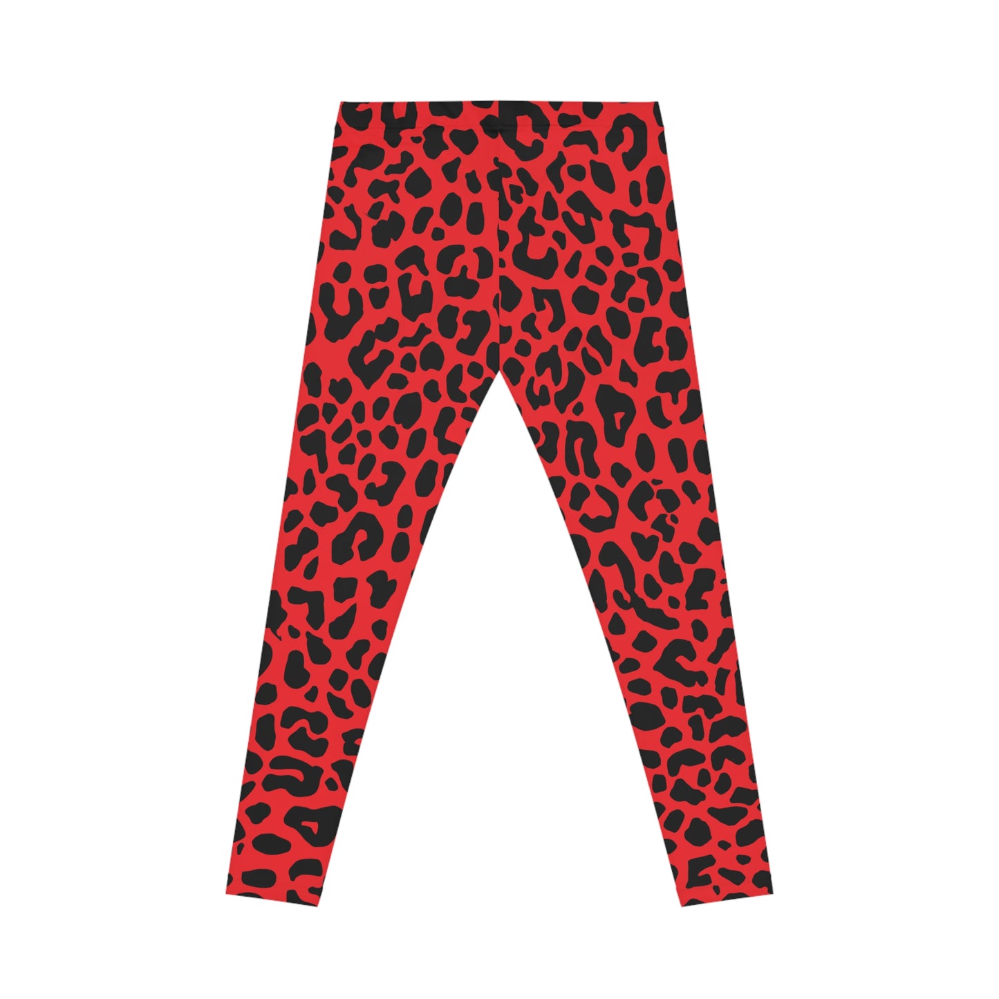 All-Over Print Leggings Leopard Pattern Black/Red