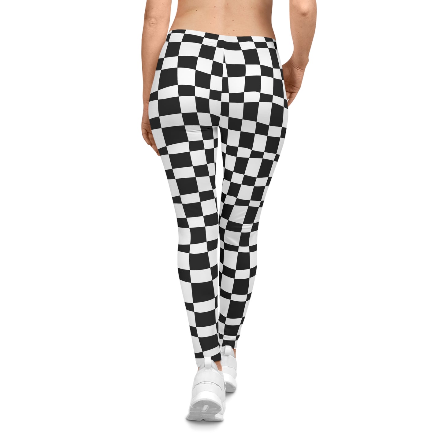 All-Over Print Leggings Checkered Black/White