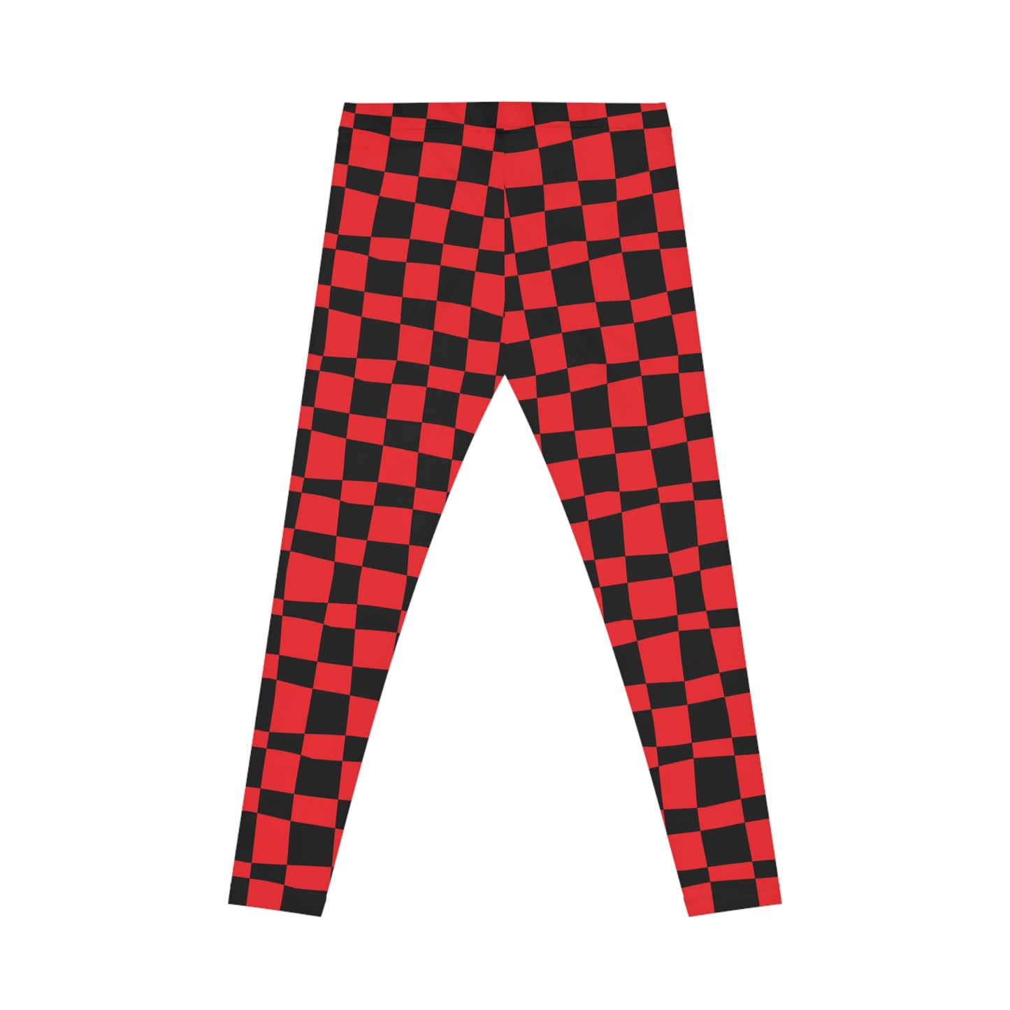 All-Over Print Leggings Checkered Black/Red
