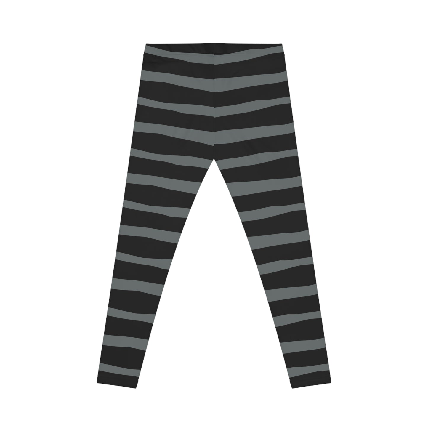 All-Over Print Leggings Striped Black/Grey