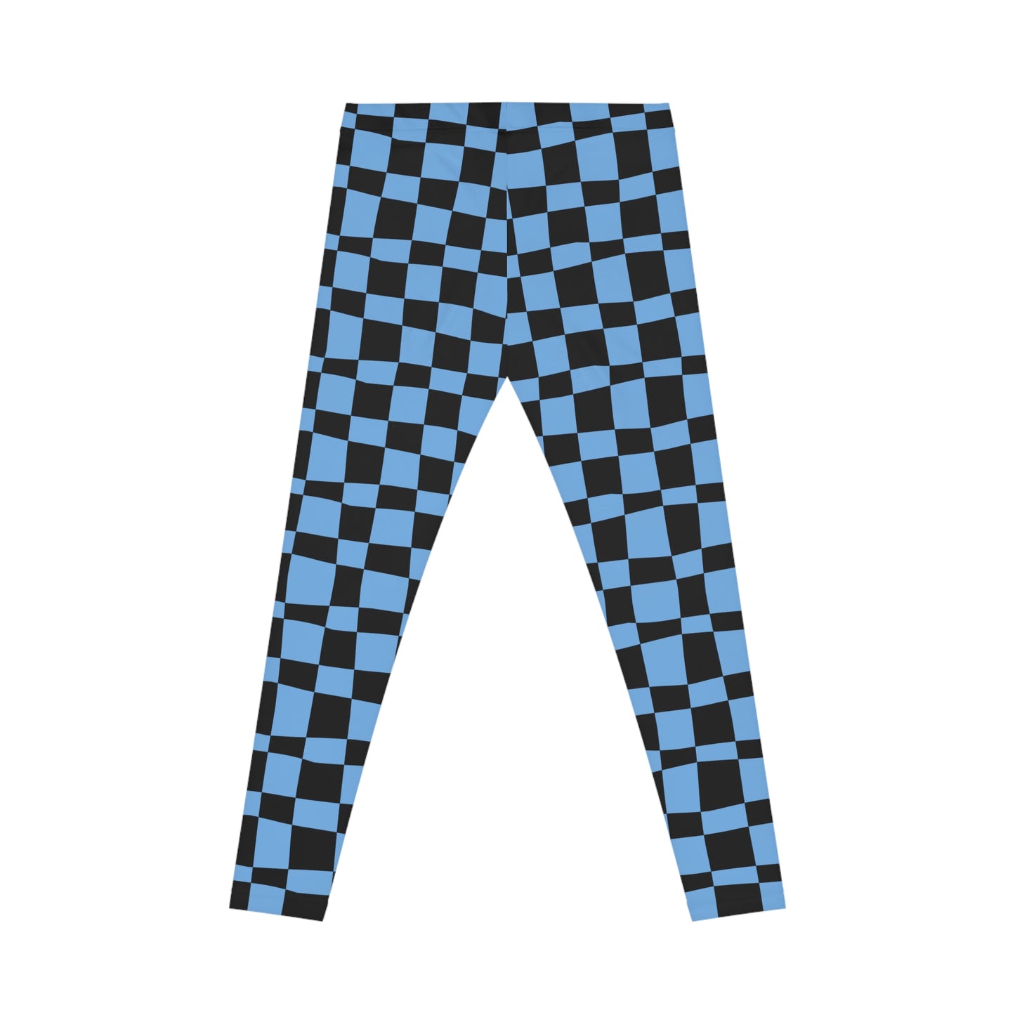 All-Over Print Leggings Checkered Black/Blue