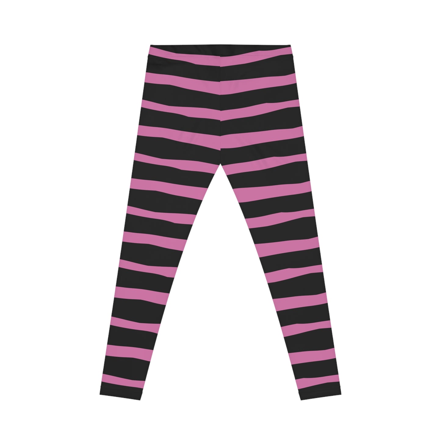 All-Over Print Leggings Striped Black/Pink