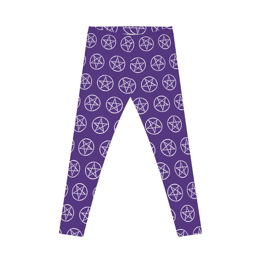 All-Over Print Leggings Pentagram Purple