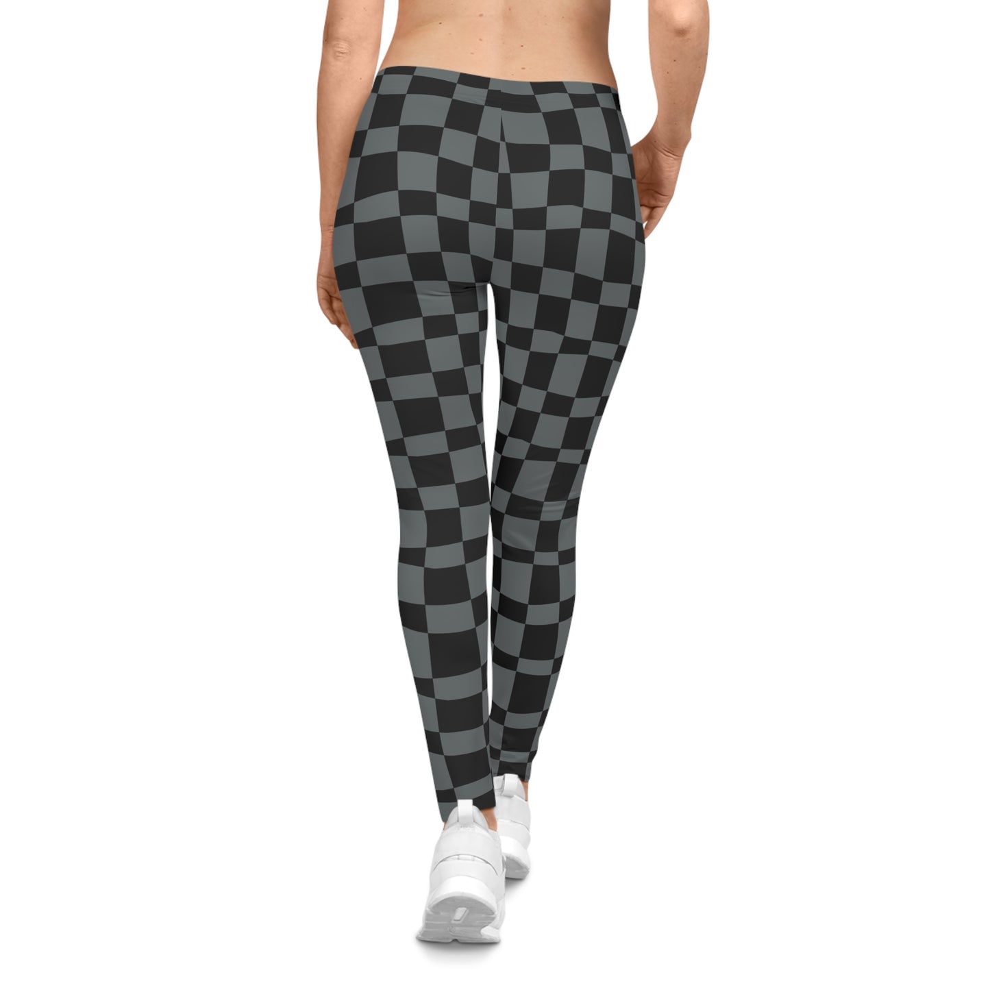 All-Over Print Leggings Checkered Black/Grey