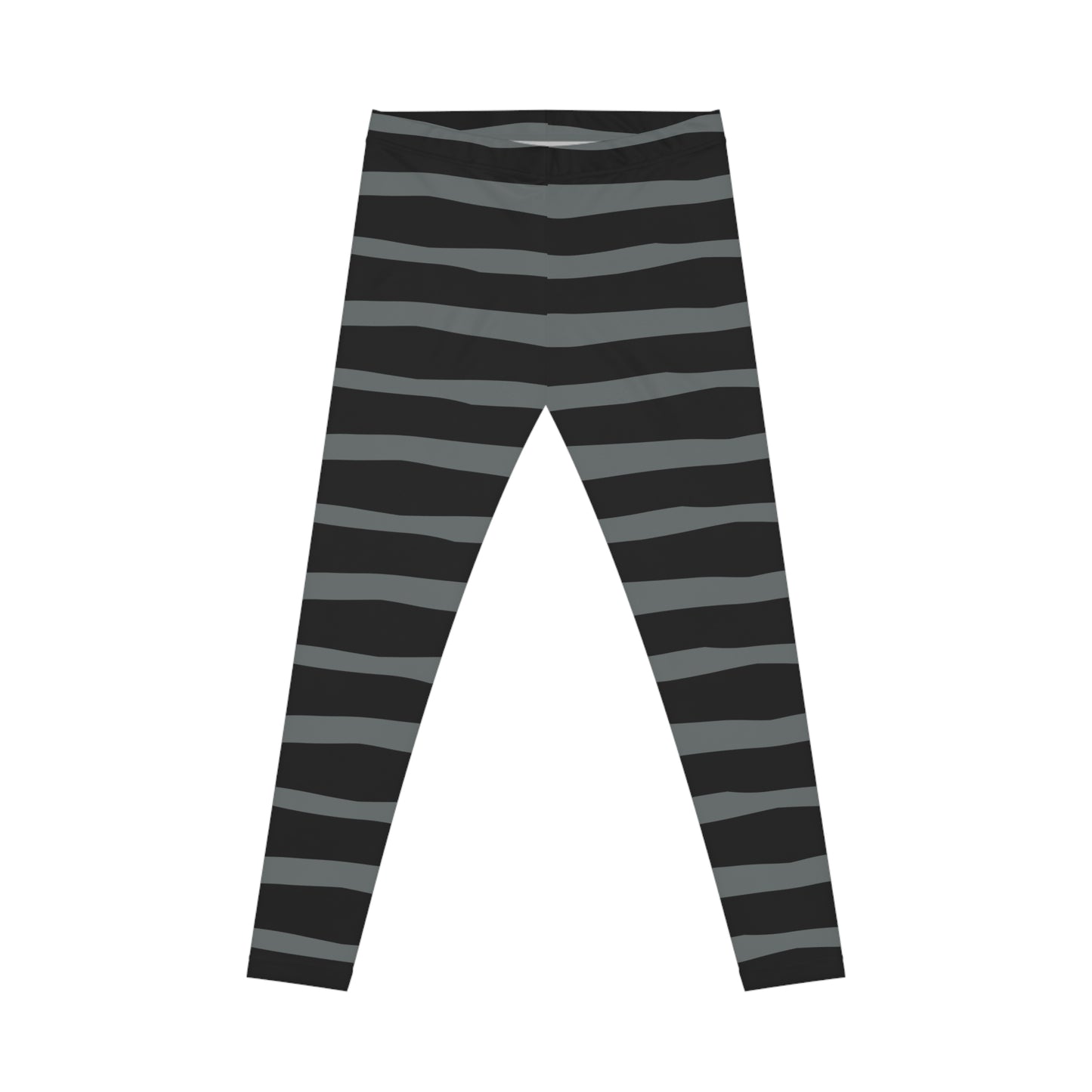 All-Over Print Leggings Striped Black/Grey