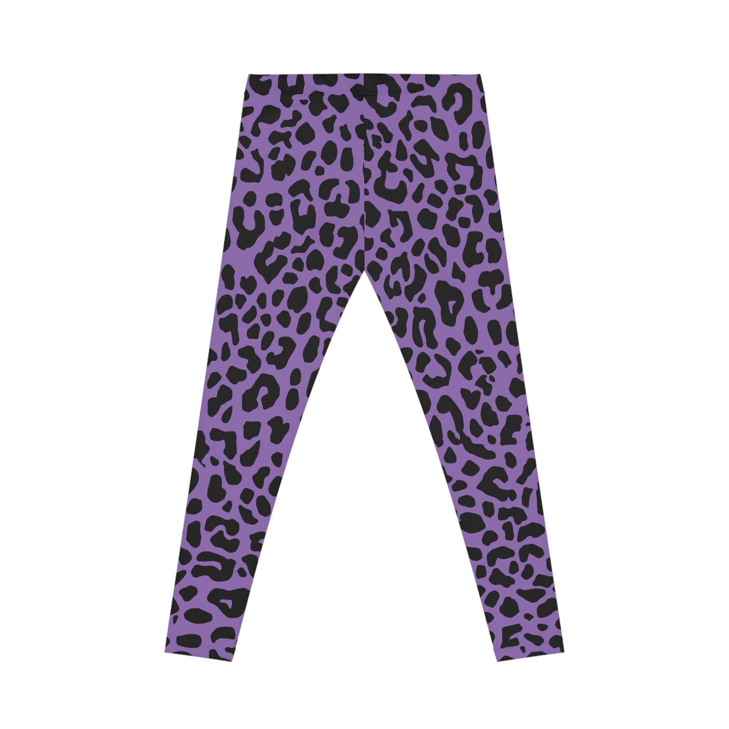 All-Over Print Leggings Leopard Pattern Black/Purple