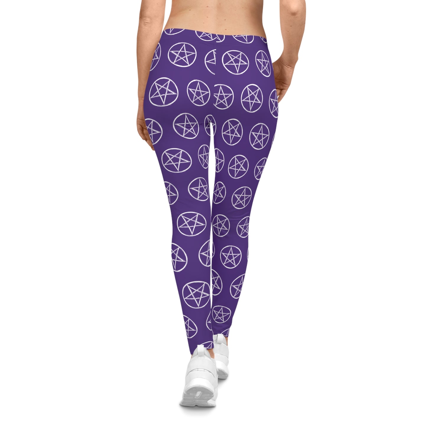 All-Over Print Leggings Pentagram Purple