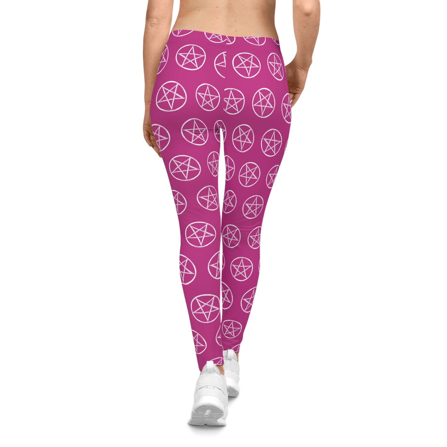 All-Over Print Leggings Pentagram Pink