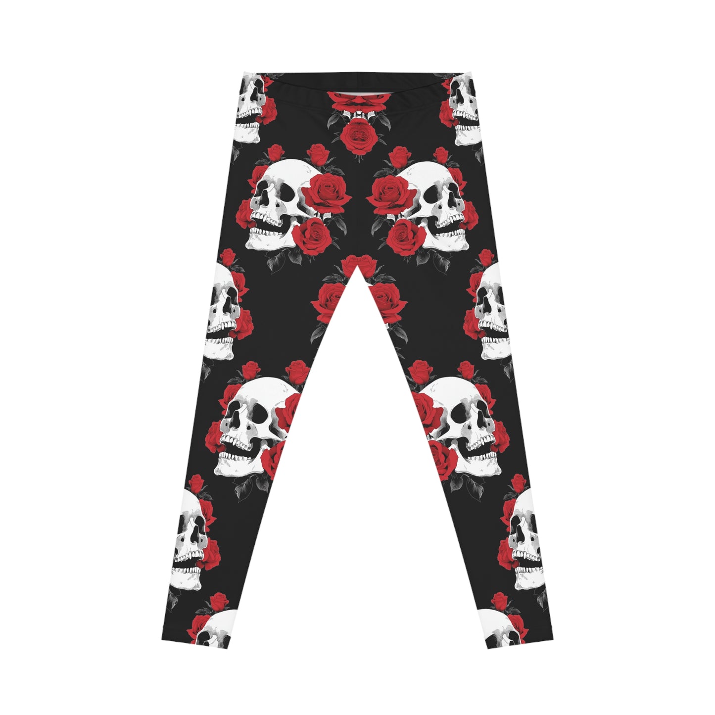 All-Over Print Leggings Skull & Roses