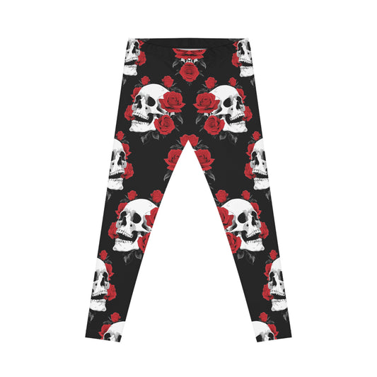 All-Over Print Leggings Skull & Roses