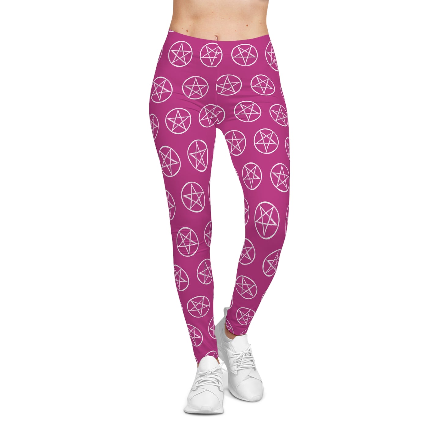 All-Over Print Leggings Pentagram Pink