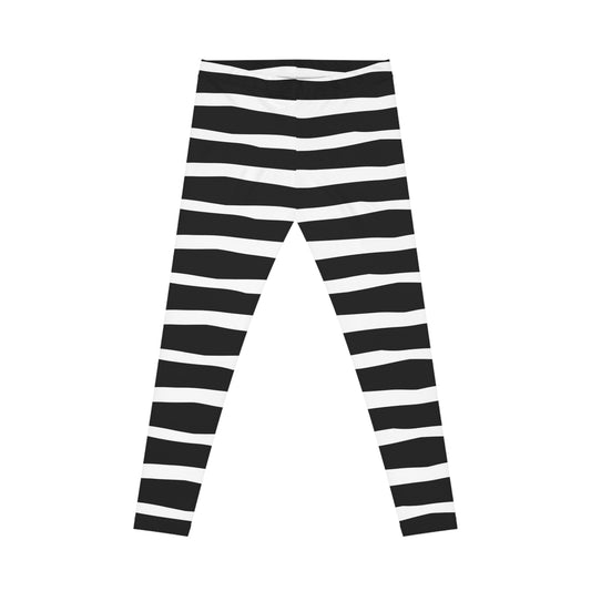 All-Over Print Leggings Striped Black/White