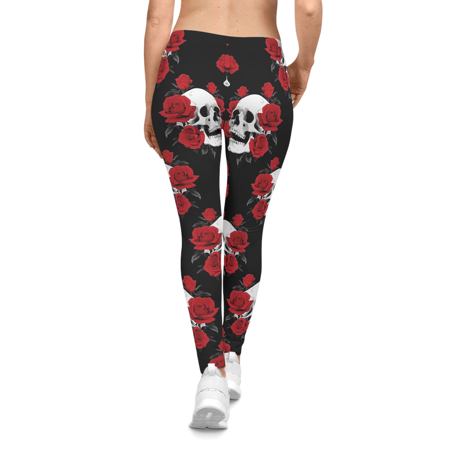 All-Over Print Leggings Skull & Roses