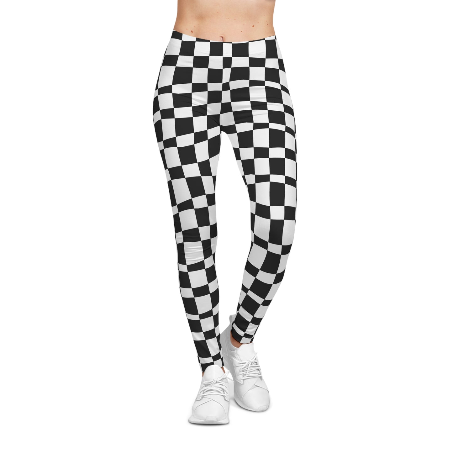 All-Over Print Leggings Checkered Black/White