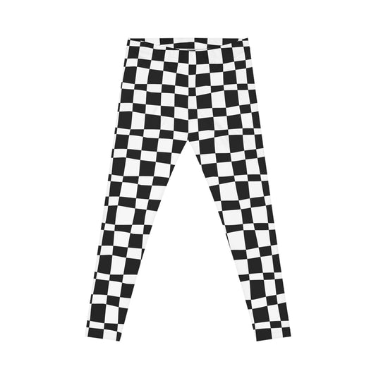 All-Over Print Leggings Checkered Black/White