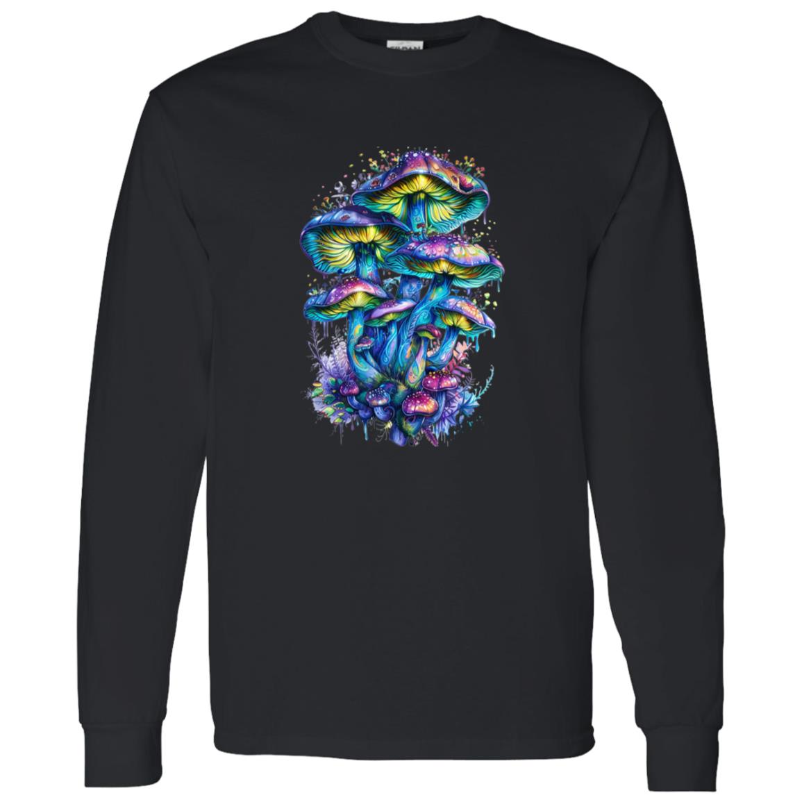 LS T-Shirt Colorful Mushroom Cluster