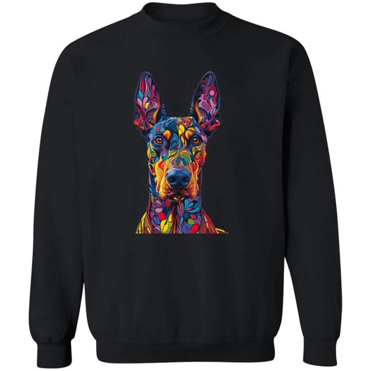 Pullover Sweatshirt Colorful Abstract Doberman