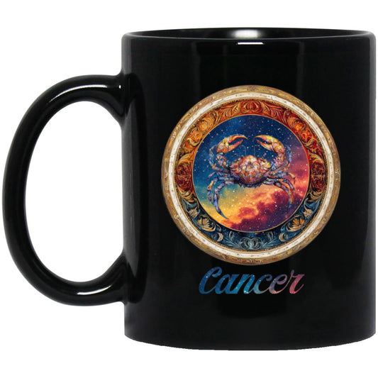 11oz Black Mug Zodiac Cancer