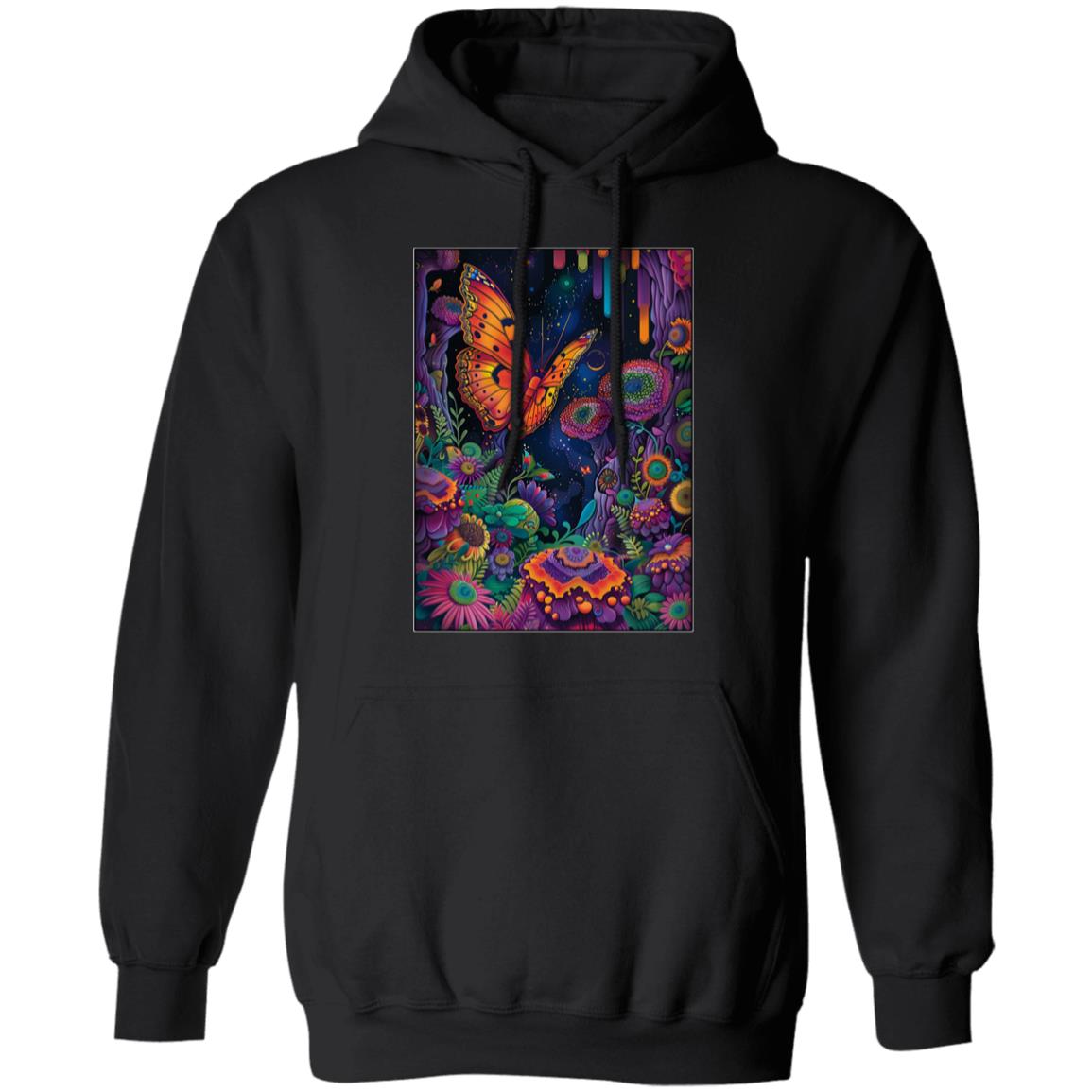 Pullover Hoodie Psychedelic Butterfly