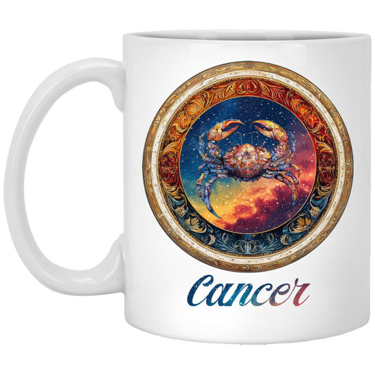11oz White Mug Zodiac Cancer