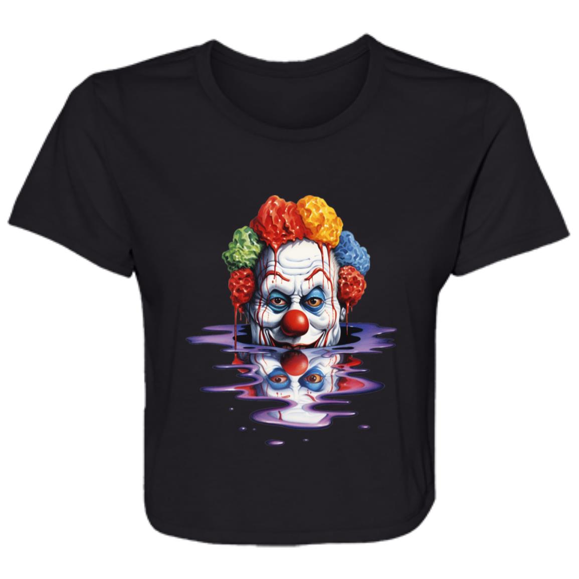 Flowy Cropped Tee Submerged Clown