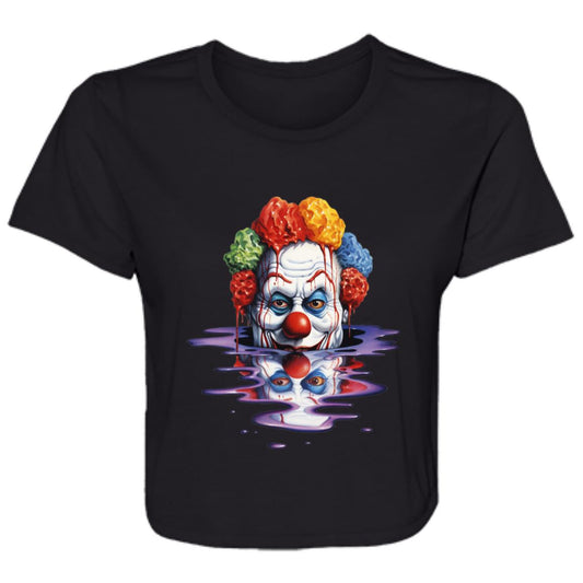 Flowy Cropped Tee Submerged Clown