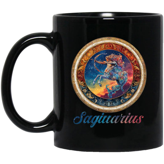11oz Black Mug Zodiac Sagittarius