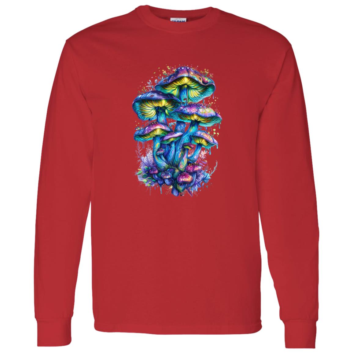 LS T-Shirt Colorful Mushroom Cluster