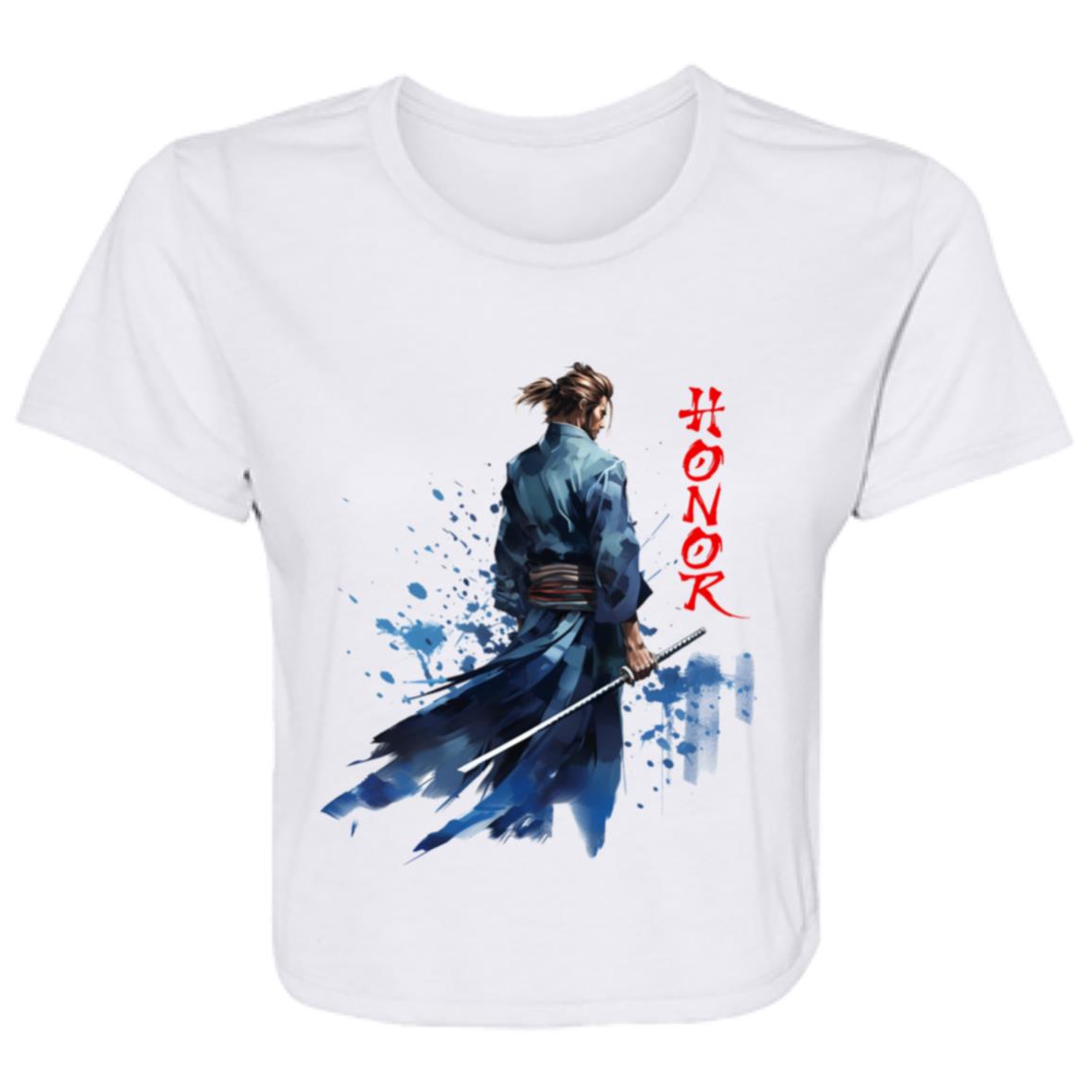 Flowy Cropped Tee Samurai Honor